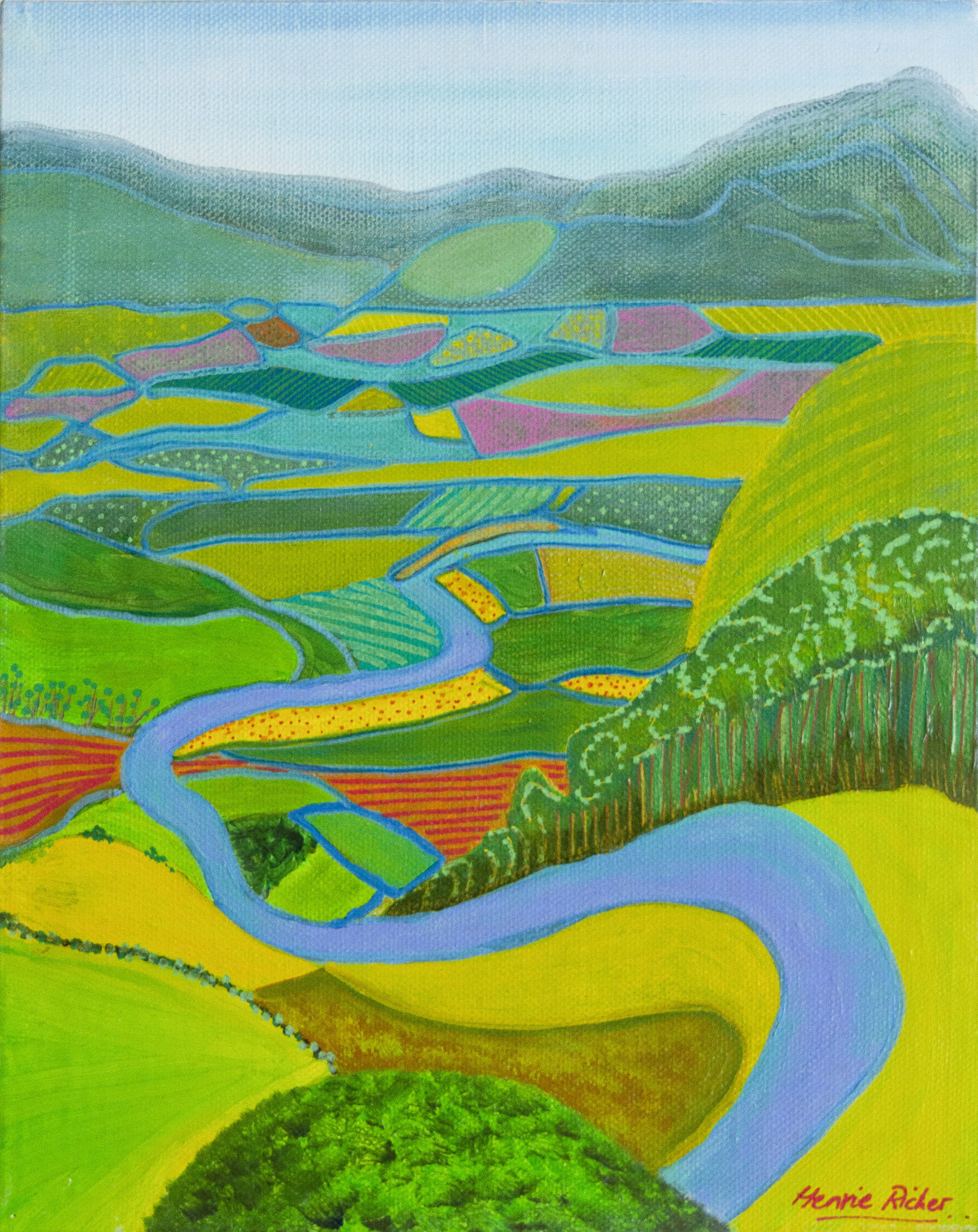 Landscape, Spring, limited edition print.