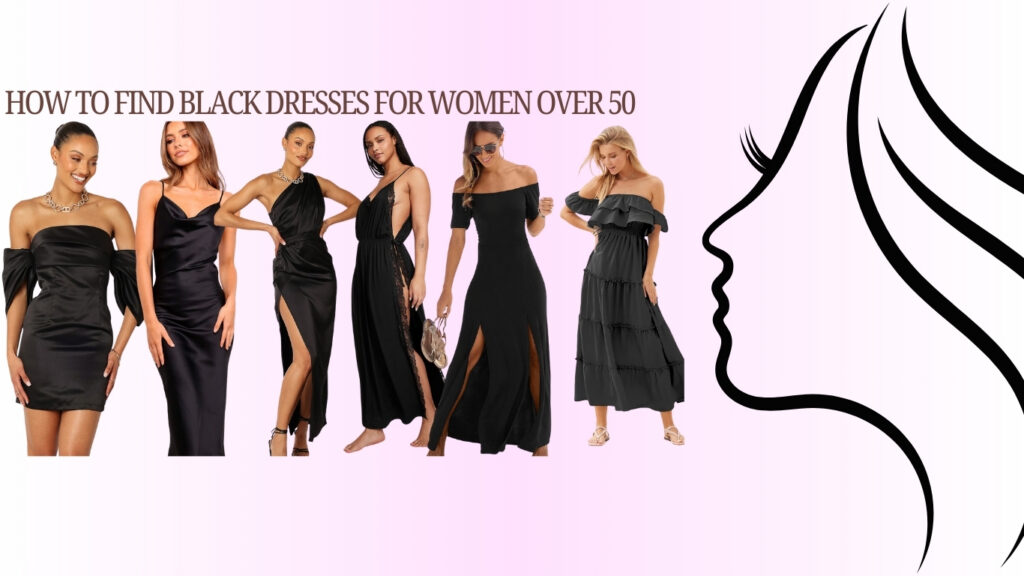 Little Black Dress for women over fifty, modeled by teenagers.